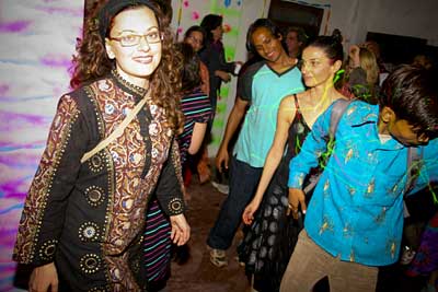 Guests dancing at a party