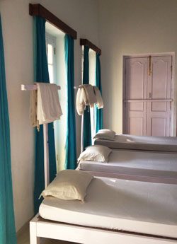Beds in the women’s dormitory